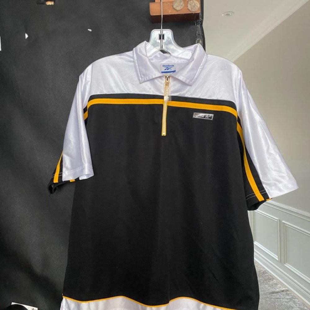 VINTAGE REEBOK ZIP UP  POLO  SHIRT.